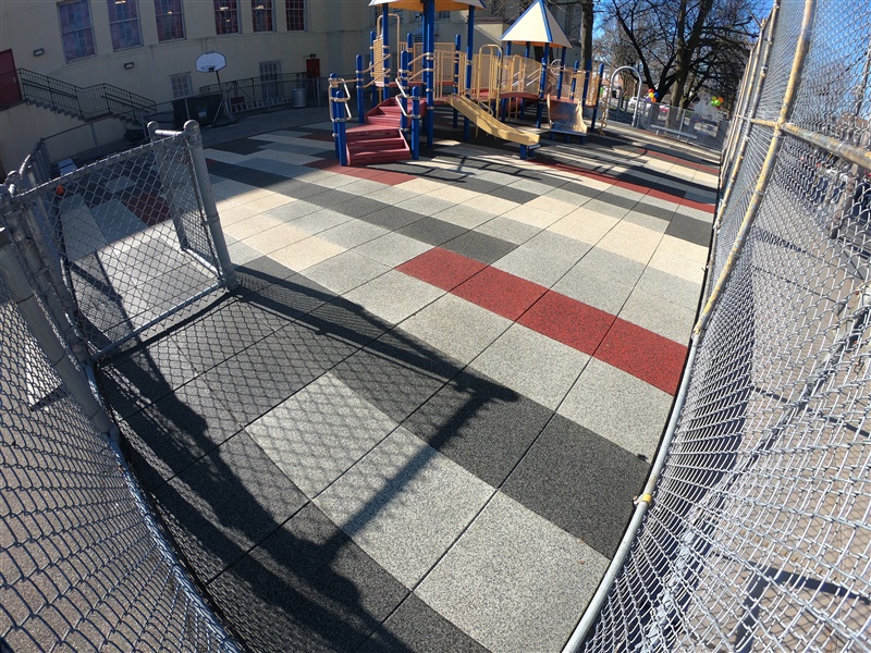 School Playground with TPV Blended Tiles preview 2